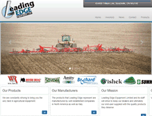 Tablet Screenshot of leadingedgeequipment.ca